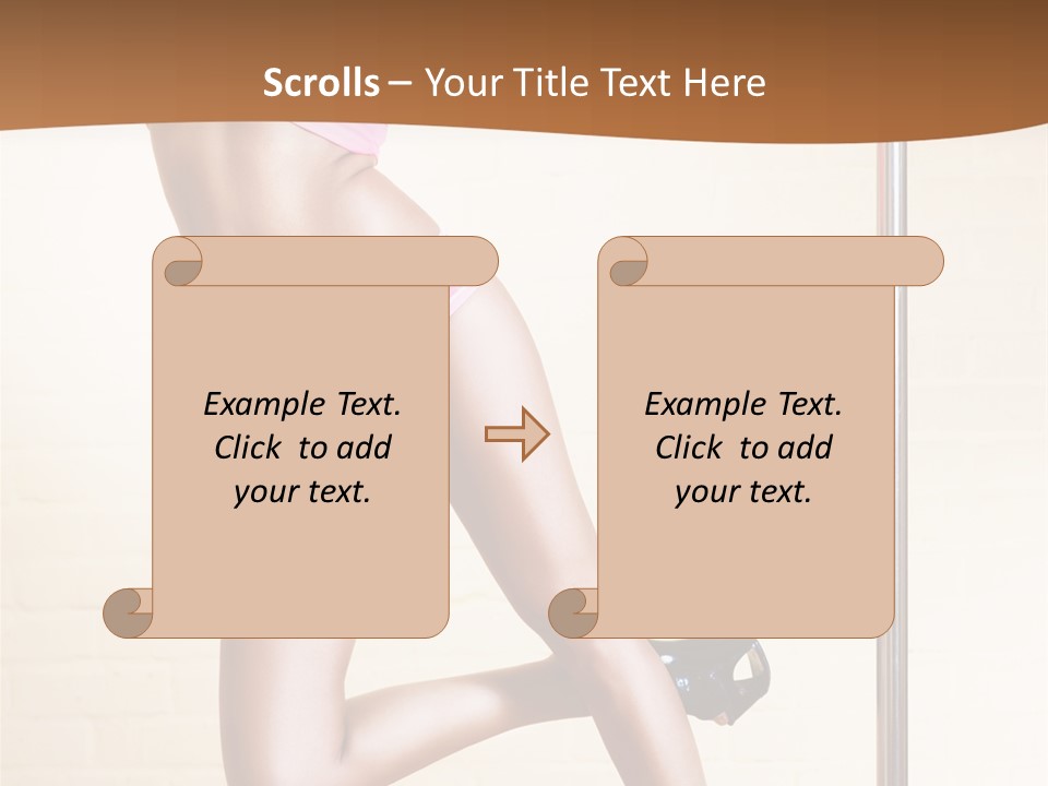 Smiling Underwear Exercising PowerPoint Template