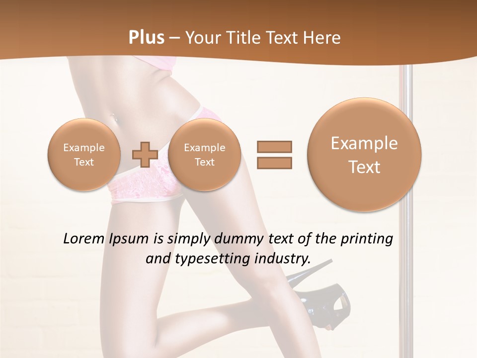 Smiling Underwear Exercising PowerPoint Template
