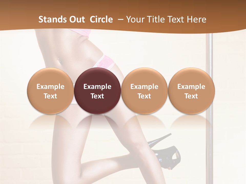 Smiling Underwear Exercising PowerPoint Template