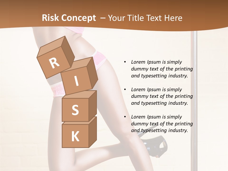 Smiling Underwear Exercising PowerPoint Template