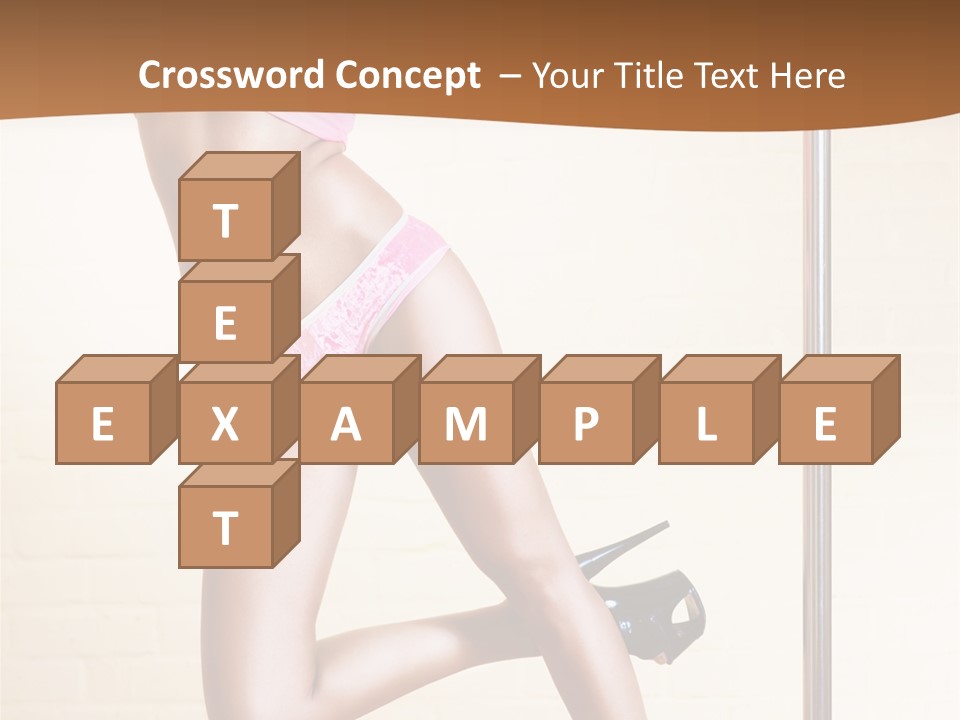 Smiling Underwear Exercising PowerPoint Template