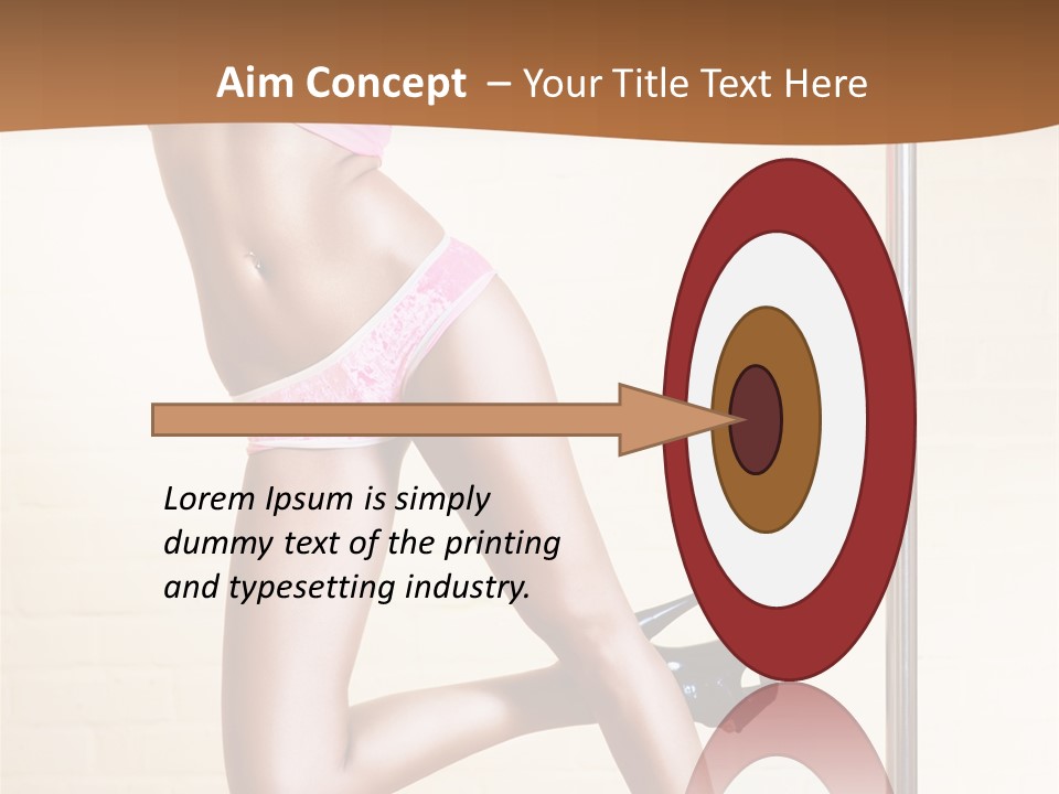 Smiling Underwear Exercising PowerPoint Template