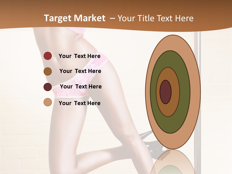 Smiling Underwear Exercising PowerPoint Template