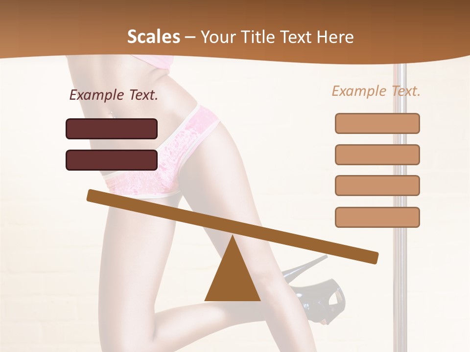 Smiling Underwear Exercising PowerPoint Template