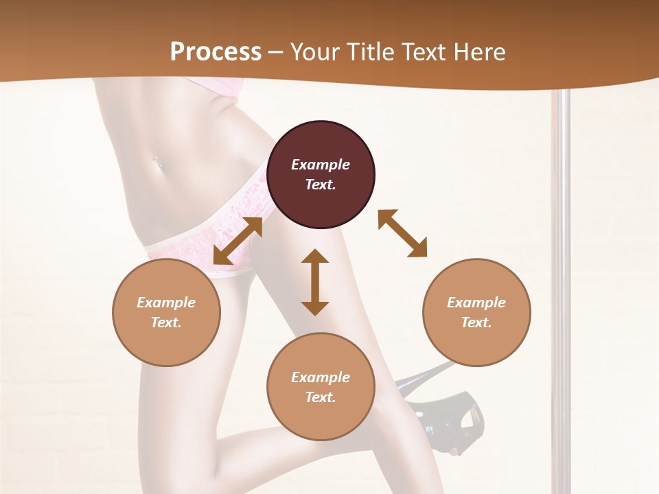 Smiling Underwear Exercising PowerPoint Template
