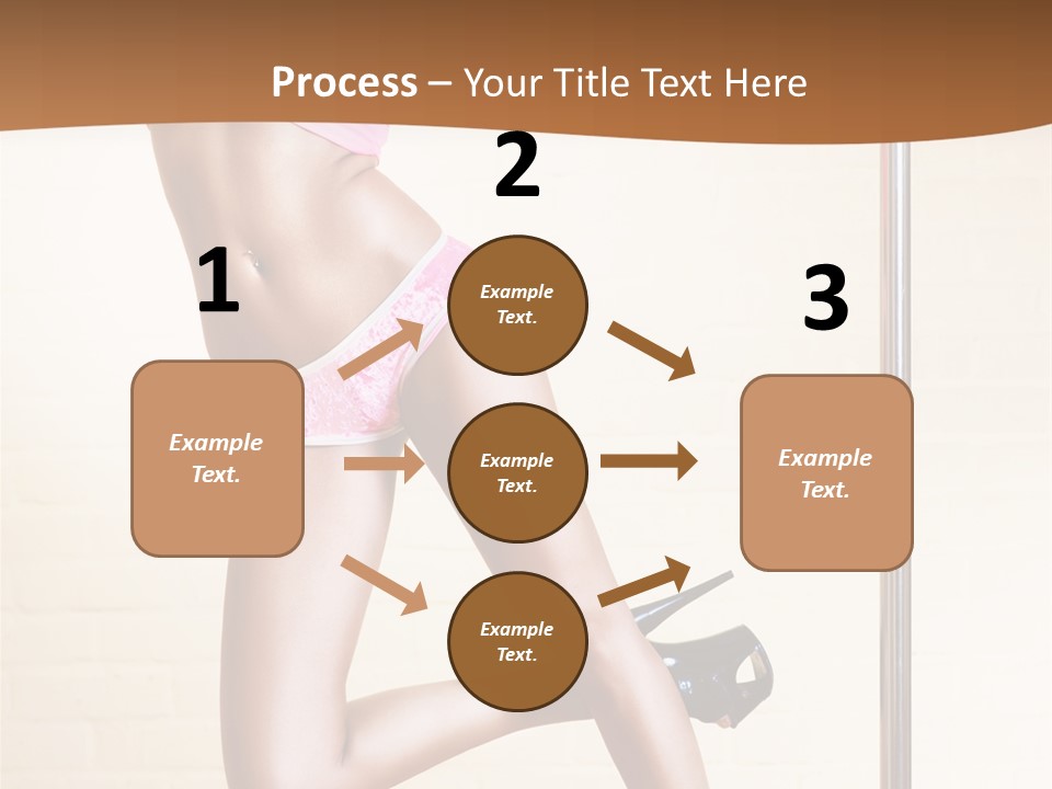 Smiling Underwear Exercising PowerPoint Template