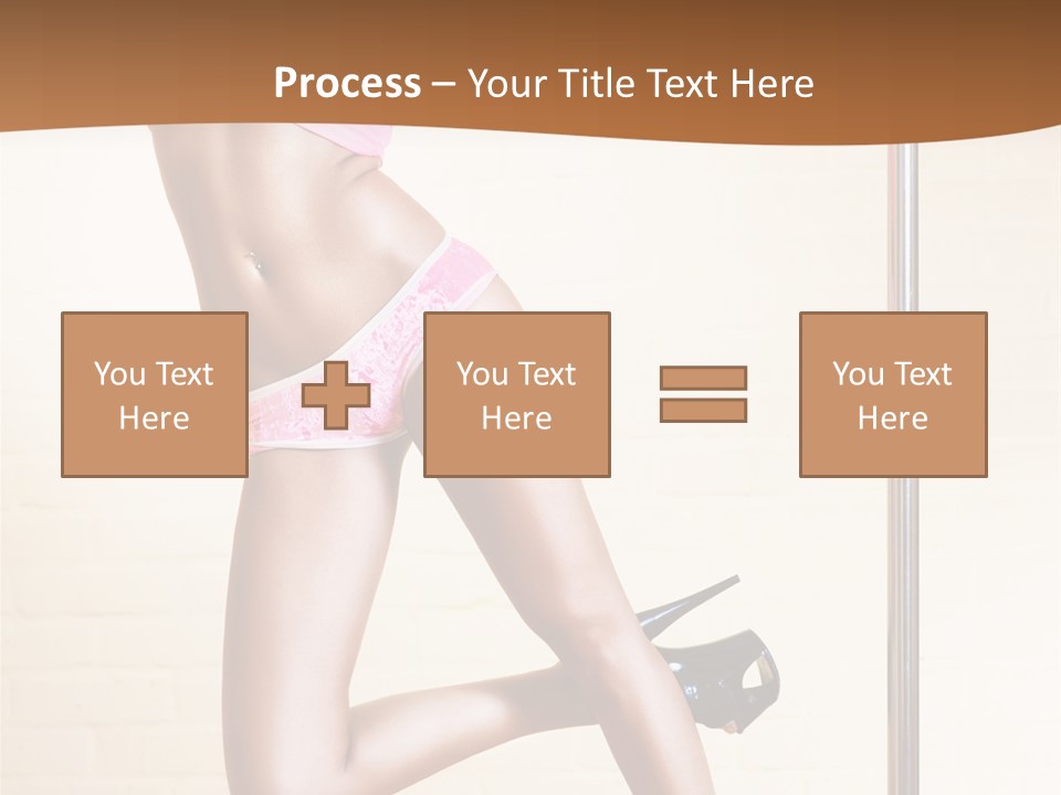 Smiling Underwear Exercising PowerPoint Template