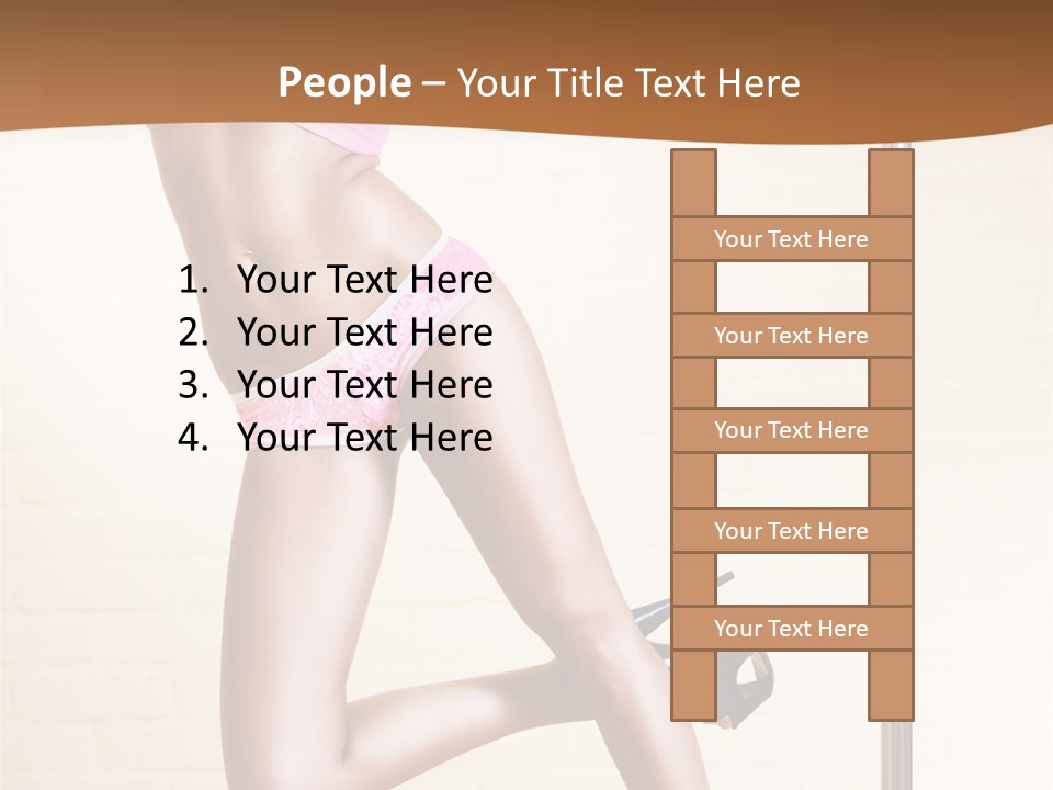 Smiling Underwear Exercising PowerPoint Template