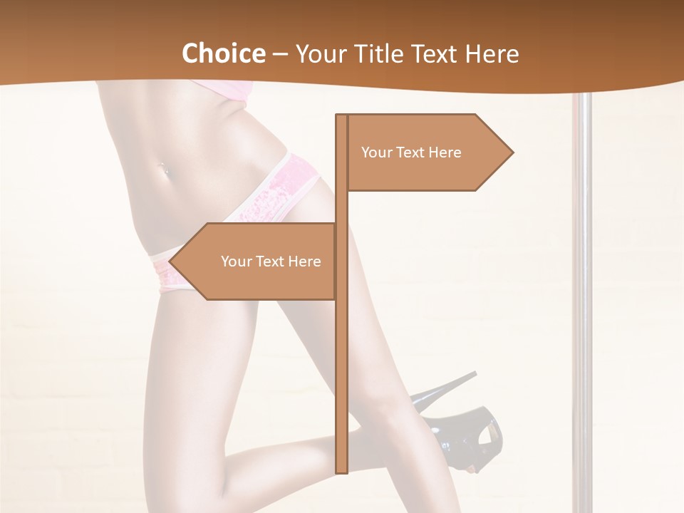 Smiling Underwear Exercising PowerPoint Template