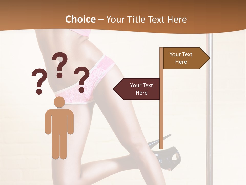 Smiling Underwear Exercising PowerPoint Template