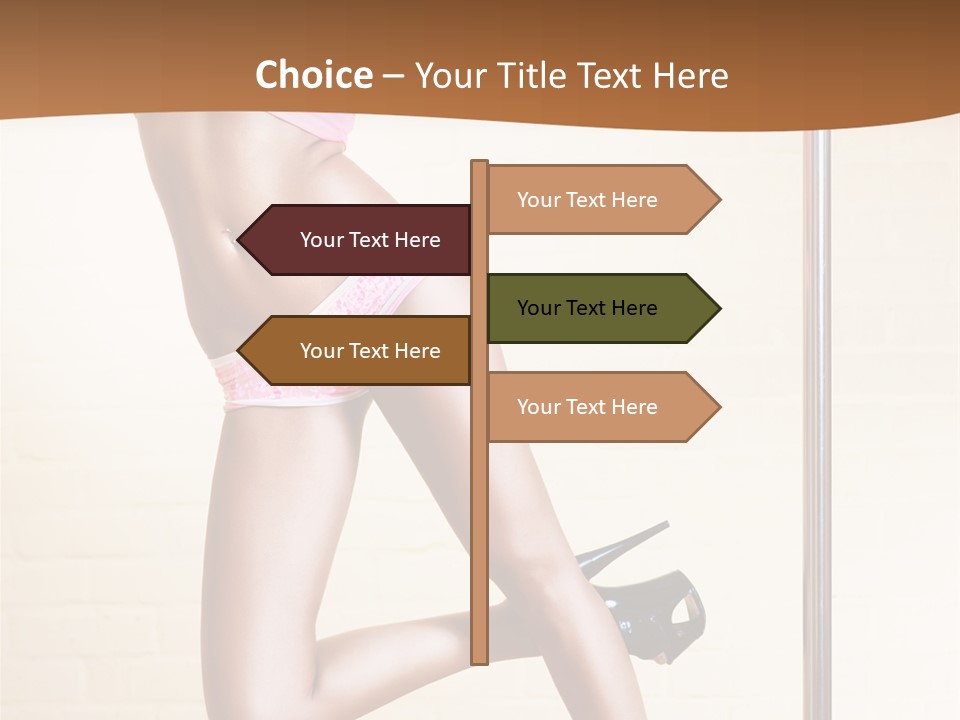 Smiling Underwear Exercising PowerPoint Template