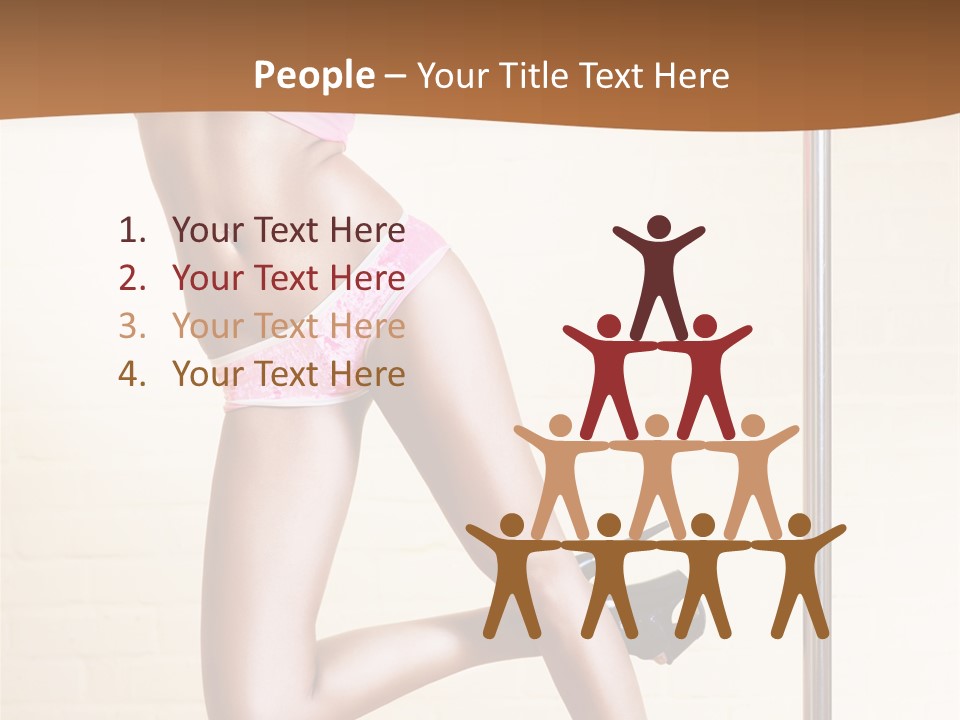 Smiling Underwear Exercising PowerPoint Template