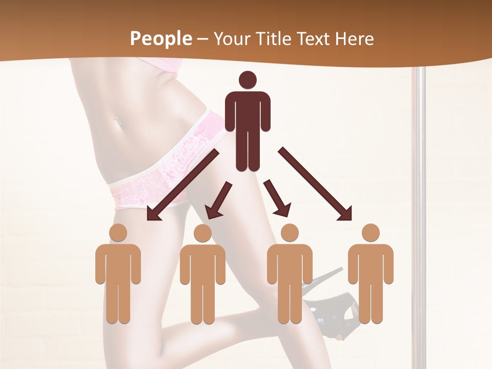 Smiling Underwear Exercising PowerPoint Template