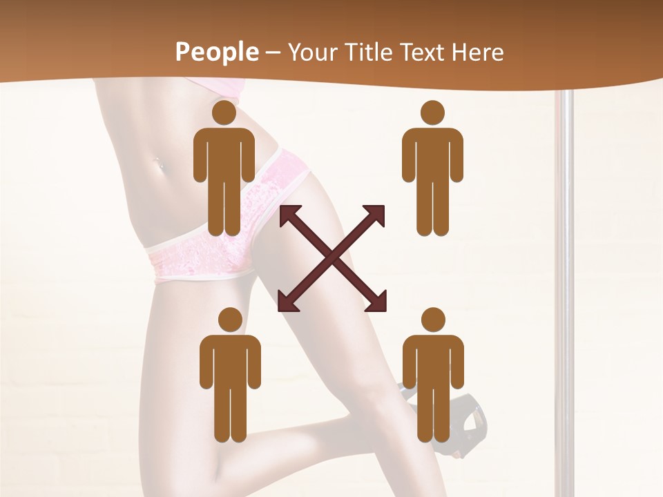 Smiling Underwear Exercising PowerPoint Template