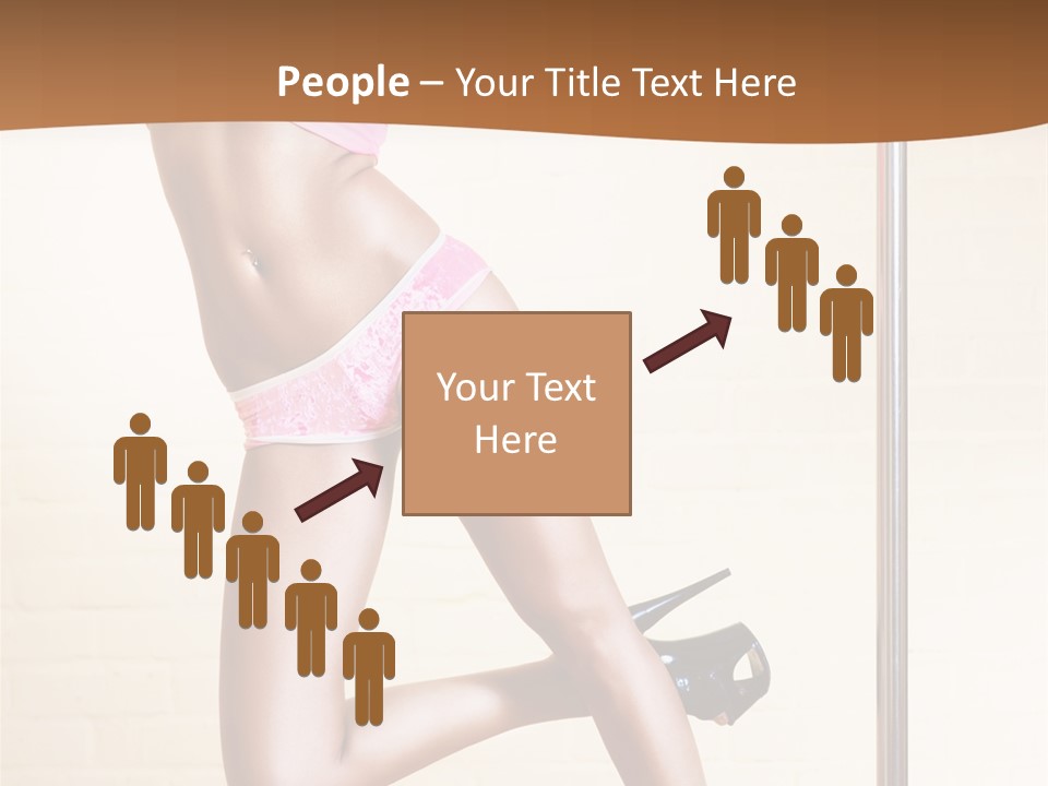 Smiling Underwear Exercising PowerPoint Template