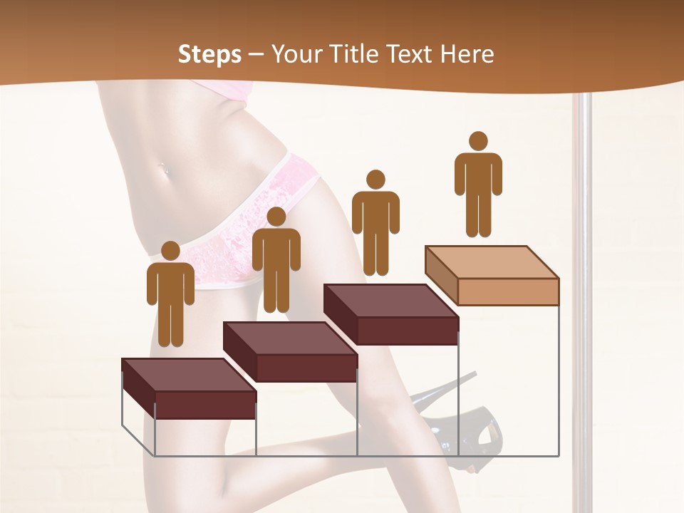 Smiling Underwear Exercising PowerPoint Template