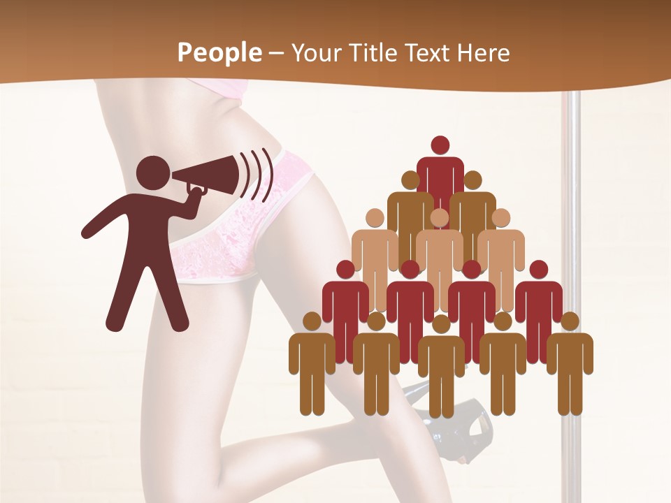 Smiling Underwear Exercising PowerPoint Template