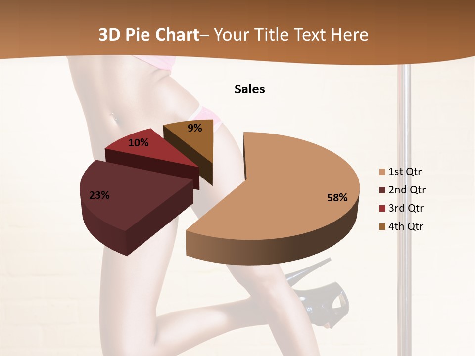 Smiling Underwear Exercising PowerPoint Template