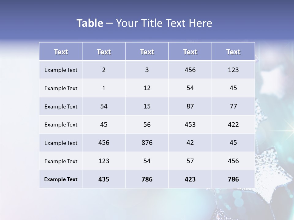 Blue Christmas Background PowerPoint Template
