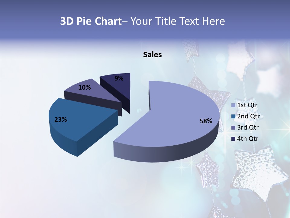 Blue Christmas Background PowerPoint Template