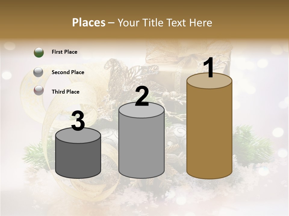 Christmas Gift Border PowerPoint Template