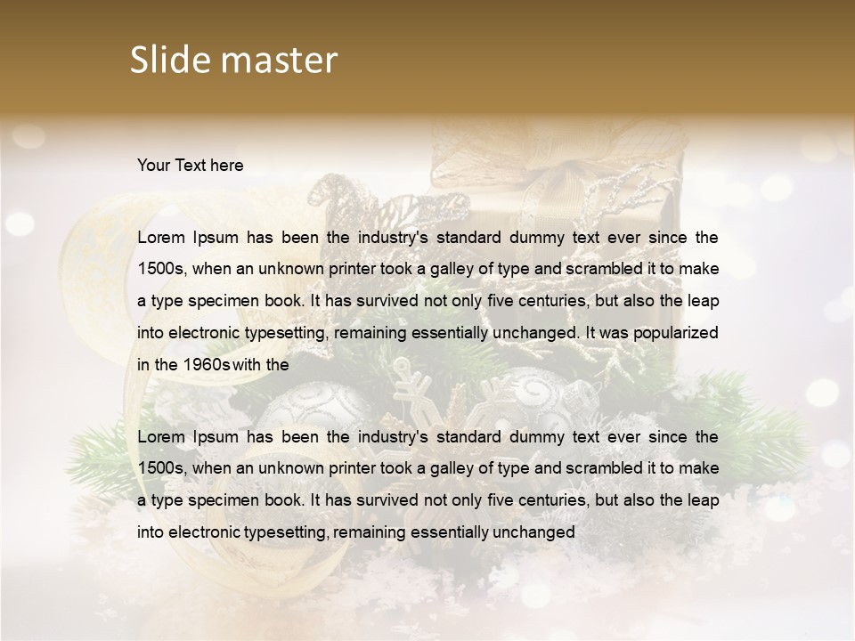 Christmas Gift Border PowerPoint Template