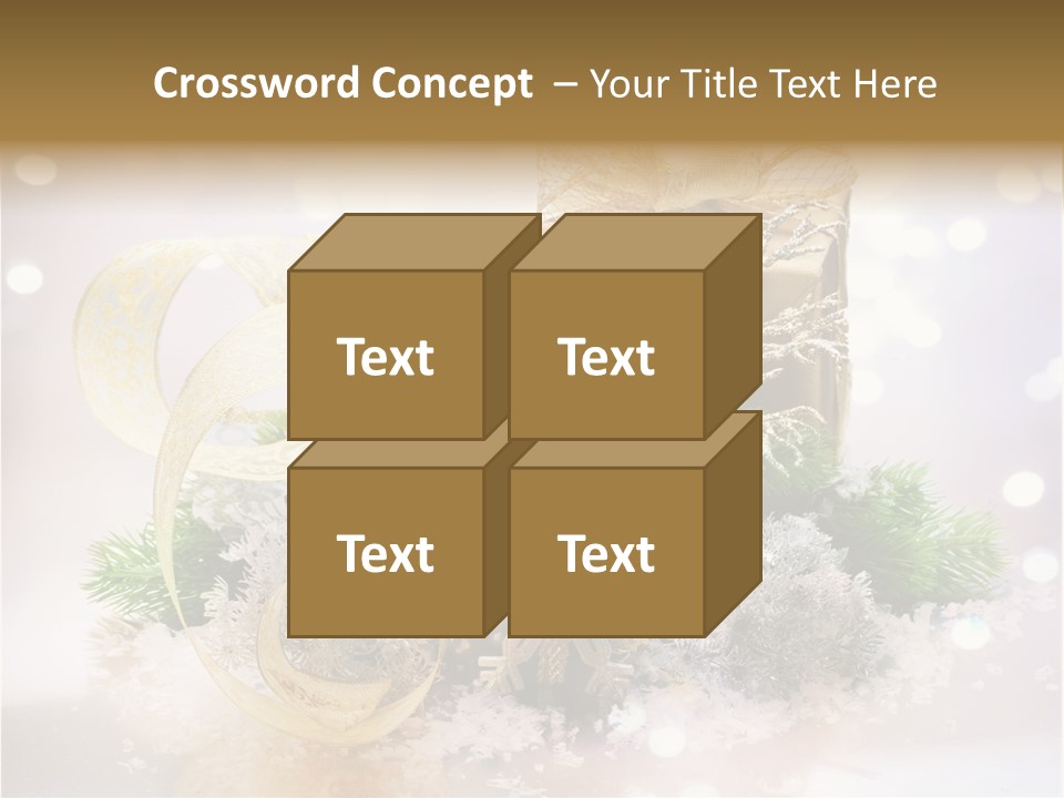 Christmas Gift Border PowerPoint Template