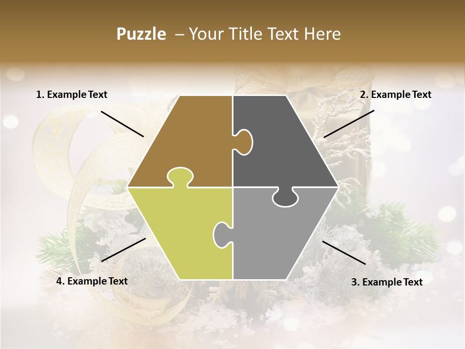 Christmas Gift Border PowerPoint Template