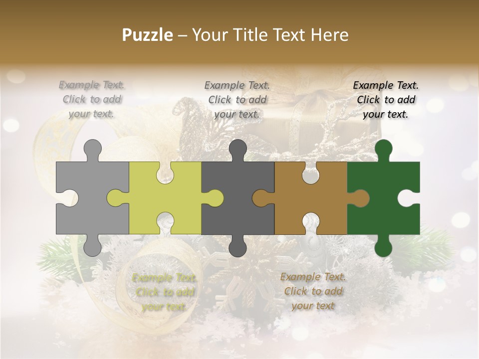 Christmas Gift Border PowerPoint Template