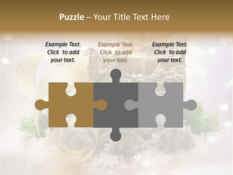 Christmas Gift Border PowerPoint Template