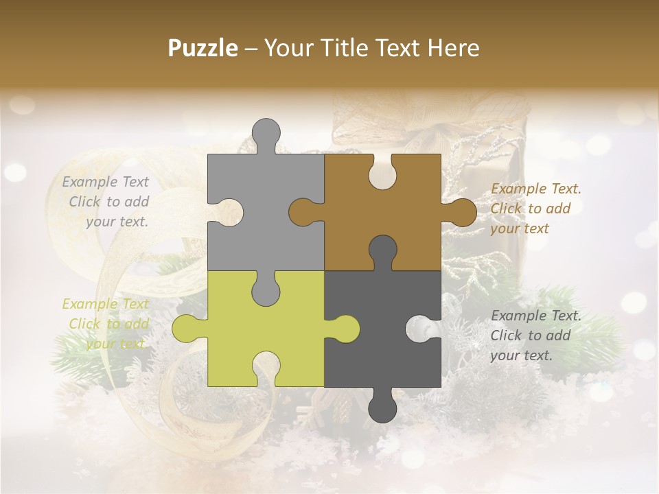 Christmas Gift Border PowerPoint Template