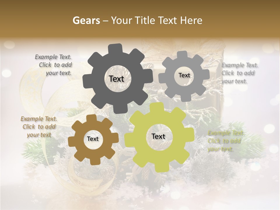 Christmas Gift Border PowerPoint Template