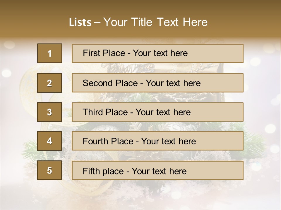 Christmas Gift Border PowerPoint Template