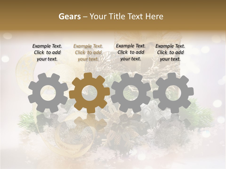 Christmas Gift Border PowerPoint Template