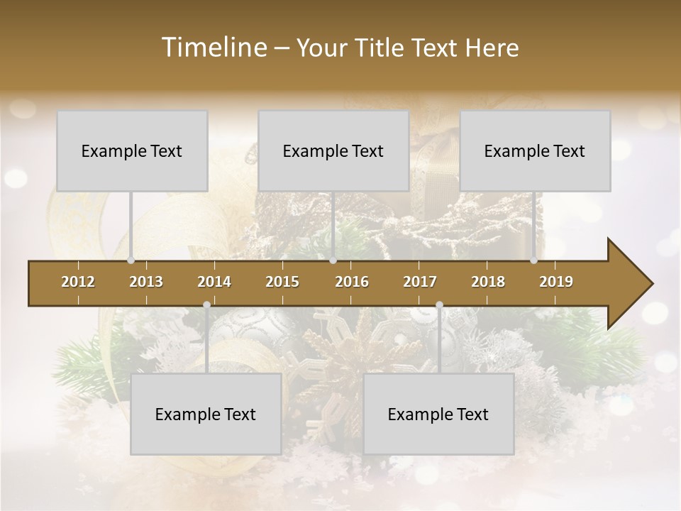Christmas Gift Border PowerPoint Template