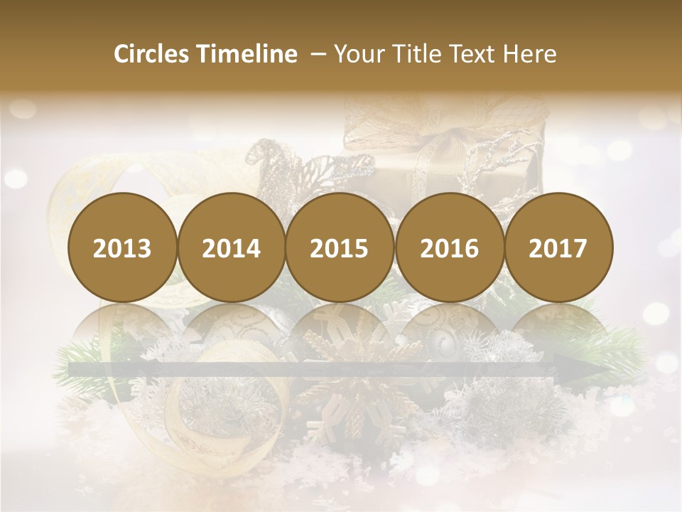 Christmas Gift Border PowerPoint Template