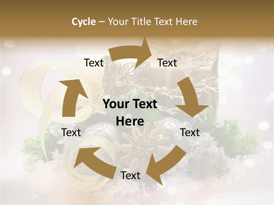 Christmas Gift Border PowerPoint Template