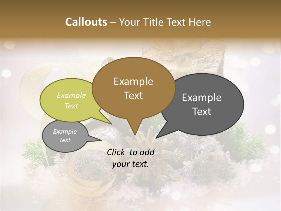 Christmas Gift Border PowerPoint Template