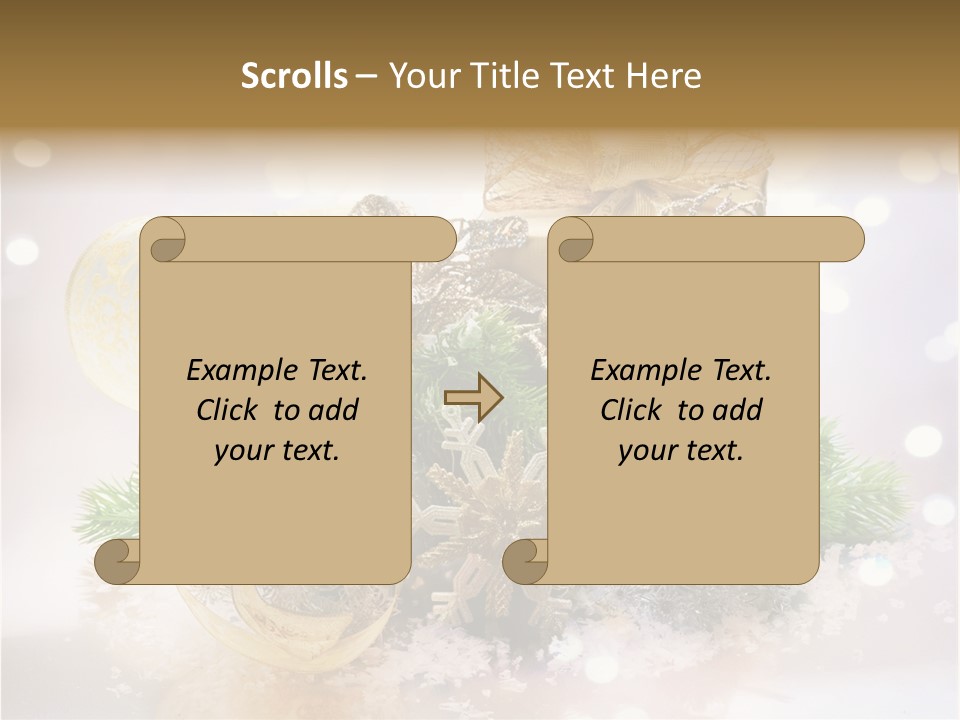 Christmas Gift Border PowerPoint Template