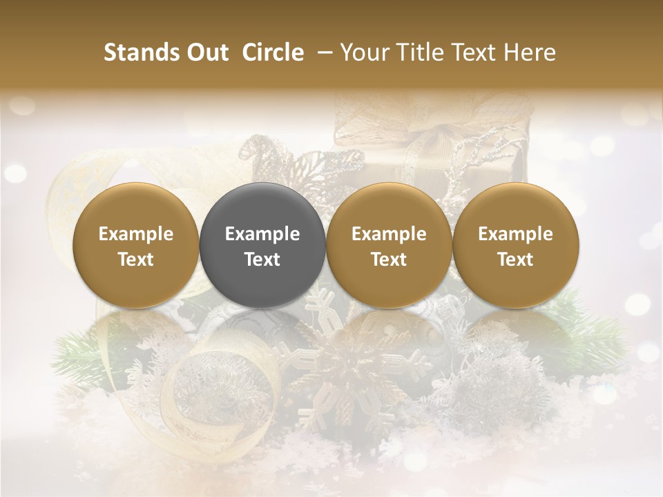 Christmas Gift Border PowerPoint Template