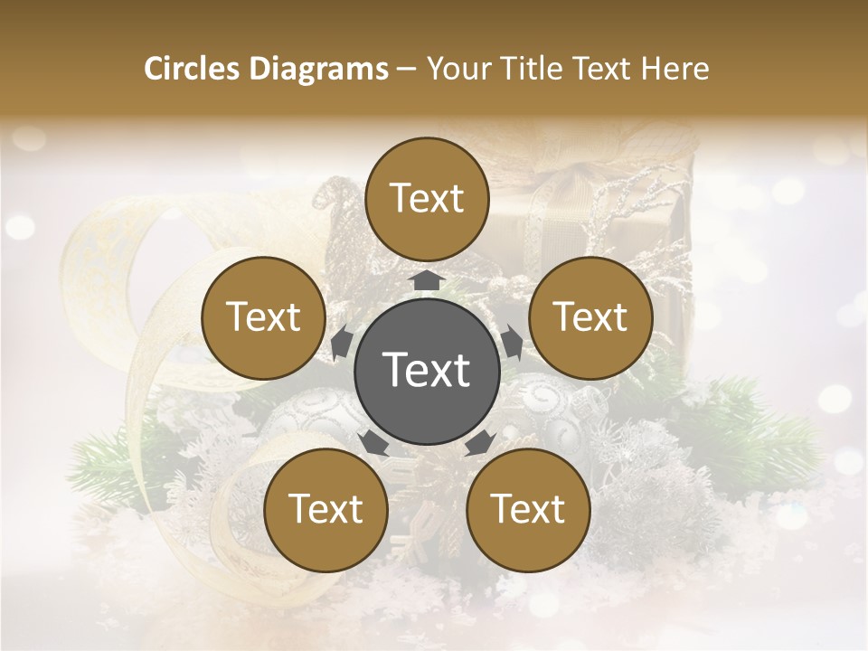 Christmas Gift Border PowerPoint Template