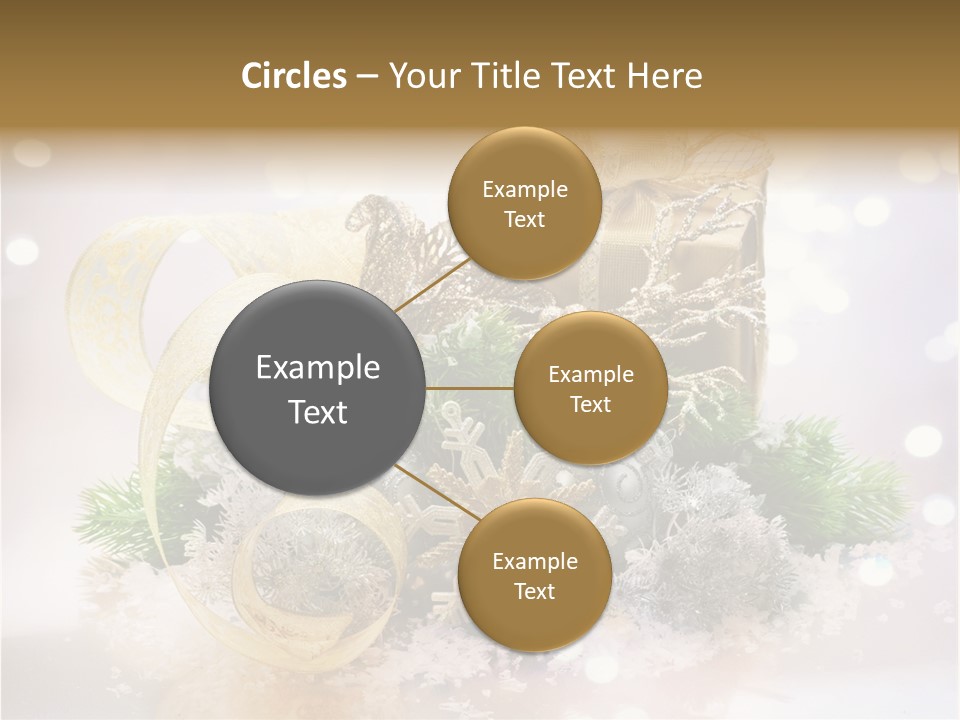 Christmas Gift Border PowerPoint Template