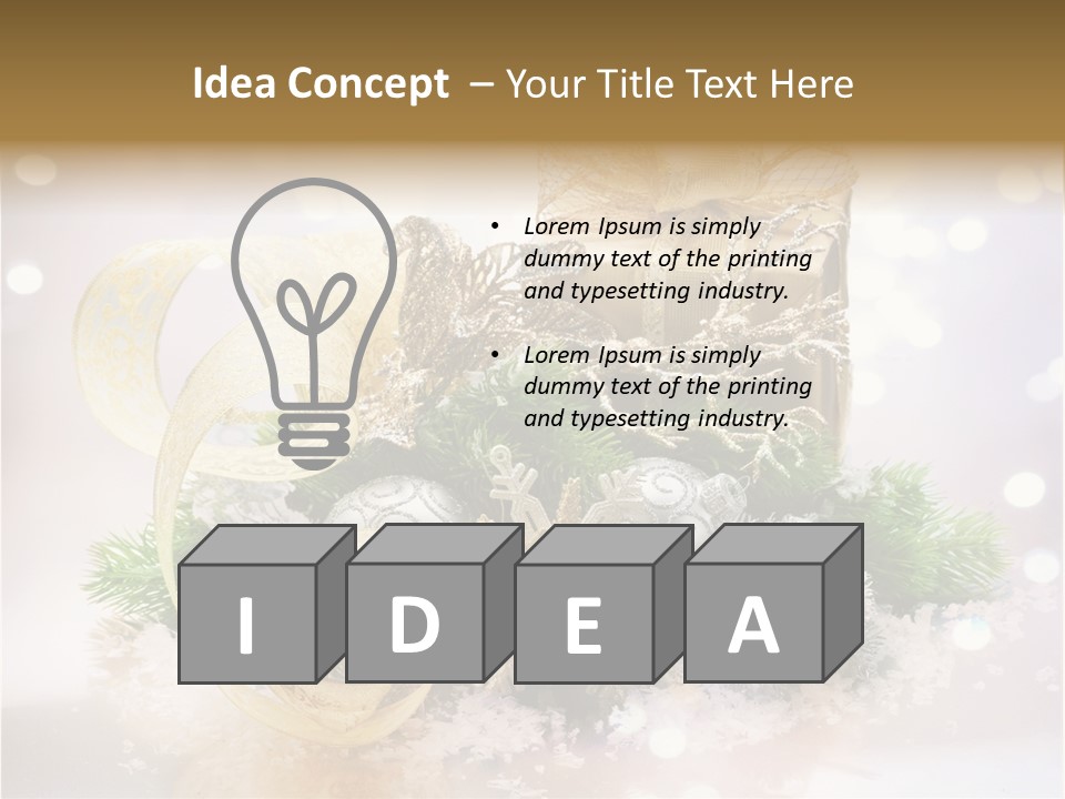 Christmas Gift Border PowerPoint Template