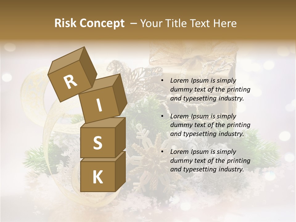 Christmas Gift Border PowerPoint Template