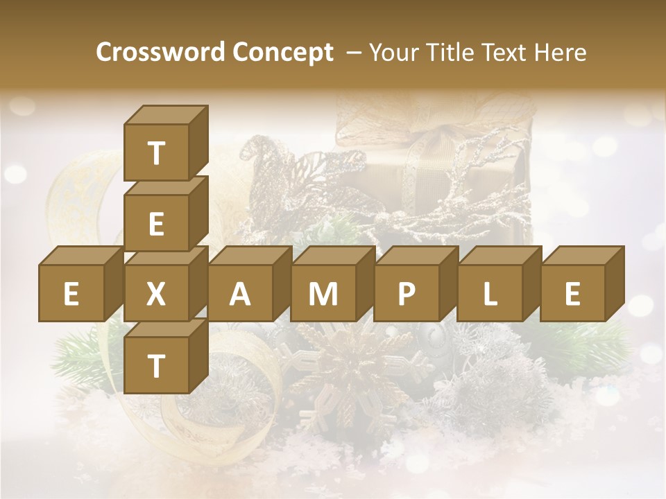 Christmas Gift Border PowerPoint Template