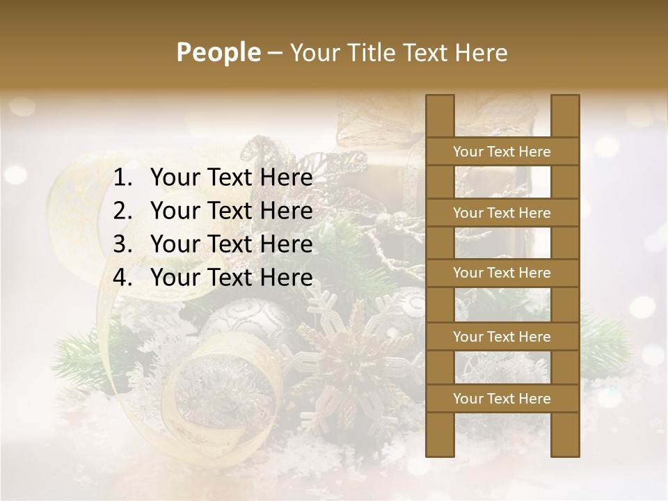 Christmas Gift Border PowerPoint Template