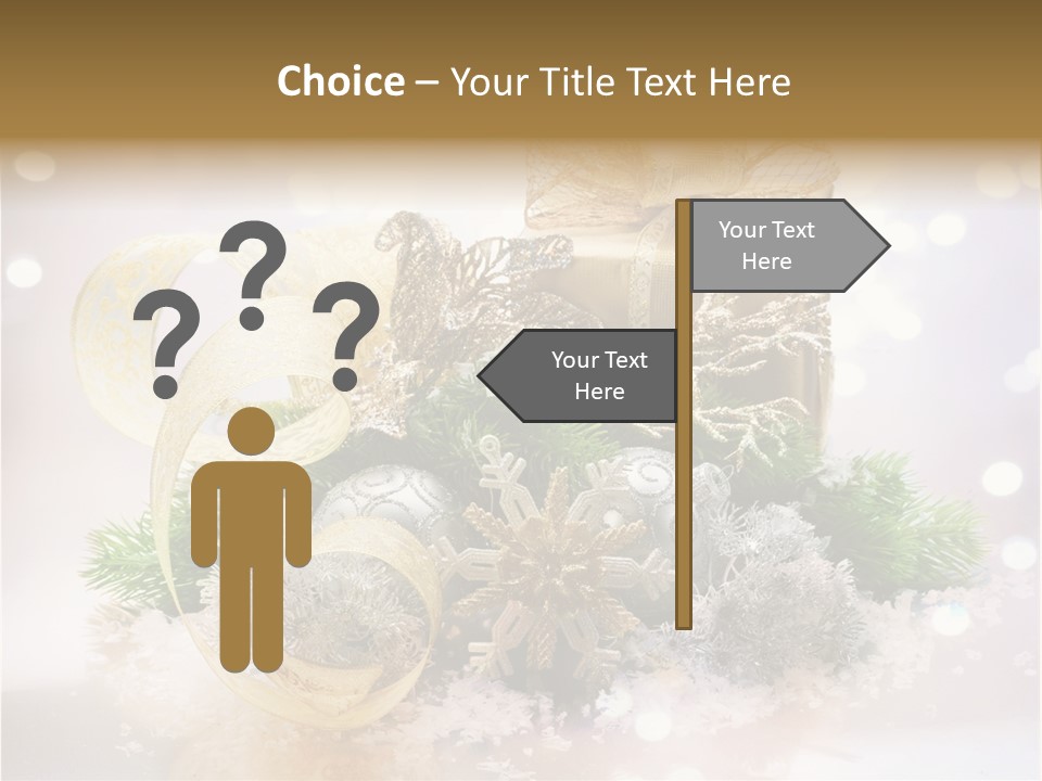 Christmas Gift Border PowerPoint Template