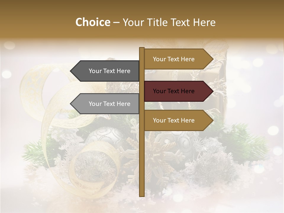 Christmas Gift Border PowerPoint Template