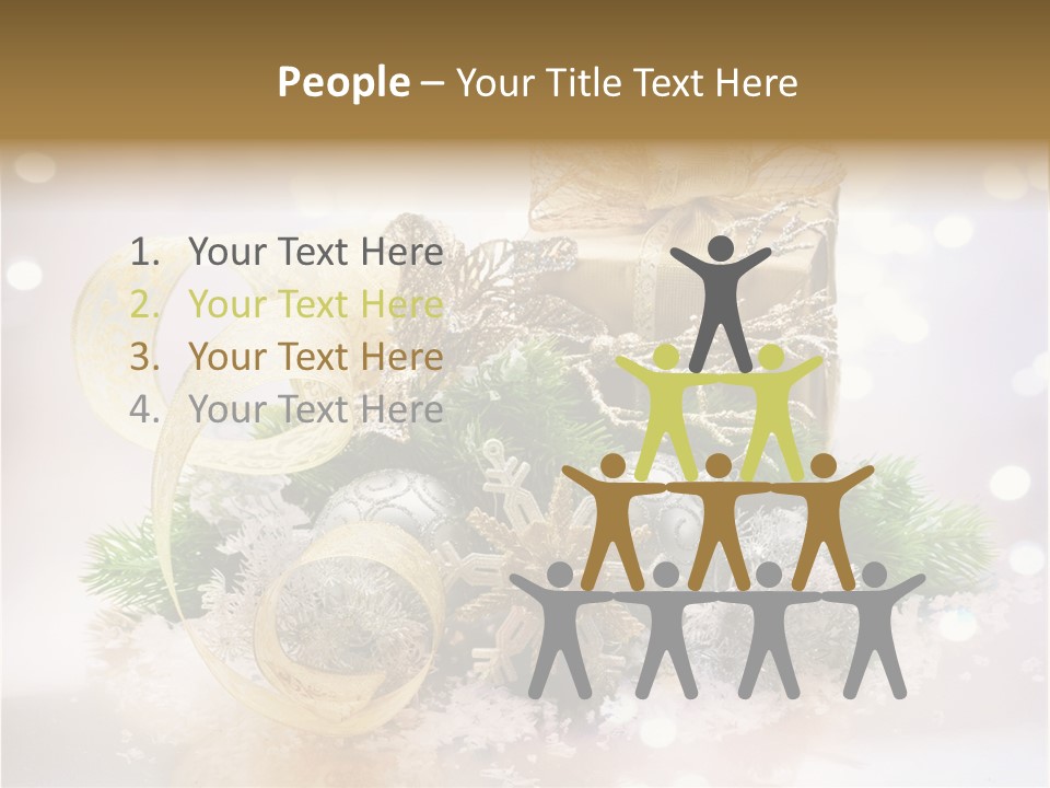 Christmas Gift Border PowerPoint Template