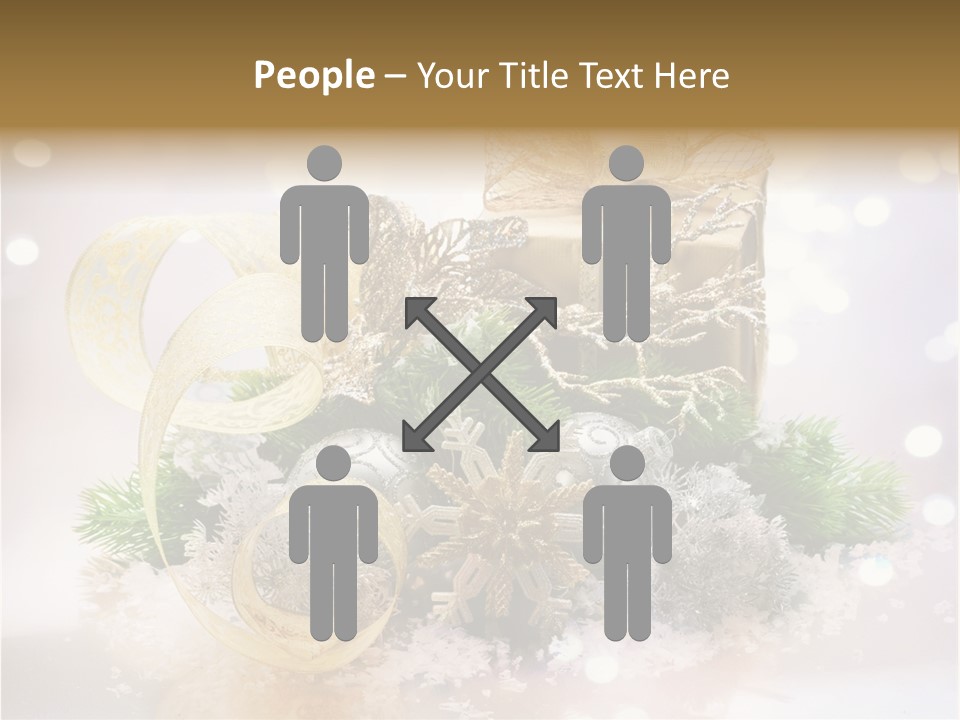 Christmas Gift Border PowerPoint Template